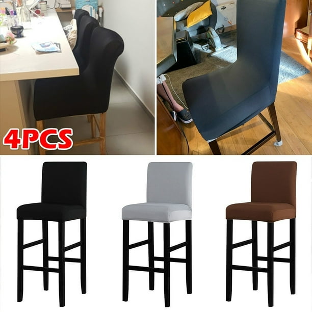1/4pcs Home Chair Cover PU Leather Kitchen Bar Hotel Restaurant Party Decoration
